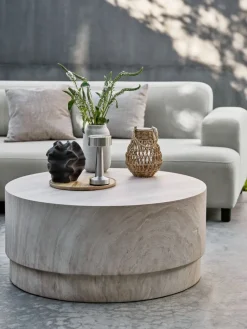 STORLIENTable lounge STORLIEN Ø90xH41 travertin-JYSK Clearance