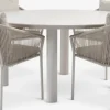 SURNADAL + GILJASURNADAL Ø150 table + 4 GILJA chaises beige-JUTLANDIA Discount