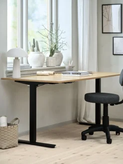 SVANEKEBureau à hauteur réglable SVANEKE 80x160 coloris chêne/noir-JYSK Clearance