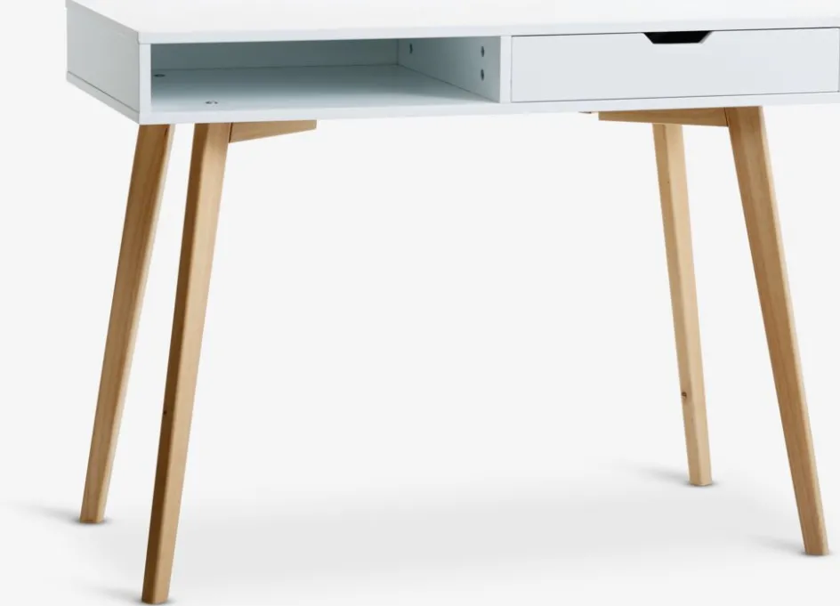 TAMHOLTBureau TAMHOLT 50x100 blanc/naturel-JYSK