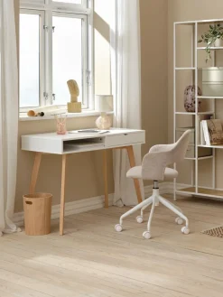 TAMHOLTBureau TAMHOLT 50x100 blanc/naturel-JYSK