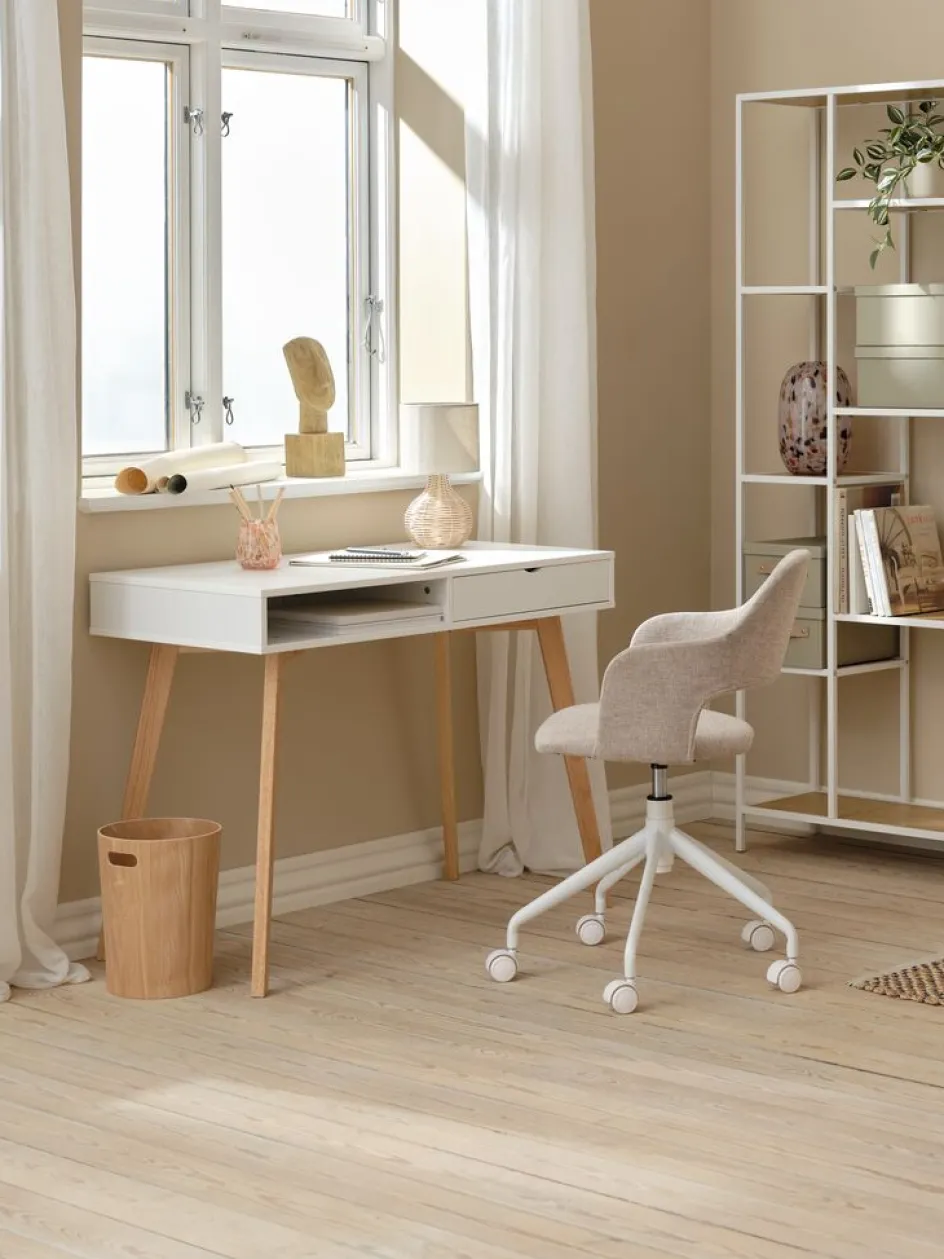 TAMHOLTBureau TAMHOLT 50x100 blanc/naturel-JYSK