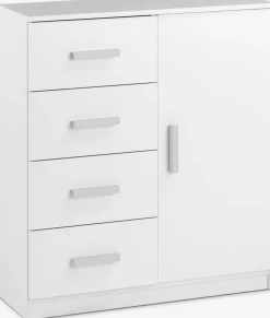 TAPDRUPCommode 4 tiroirs 1 porte TAPDRUP blanc-JYSK Hot