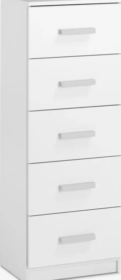 TAPDRUPCommode 5 tiroirs étroits TAPDRUP blanc-JYSK Discount