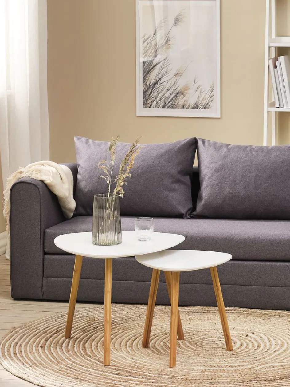 TAPSBout de canapé TAPS 40x40 blanc/bambou-JYSK Hot