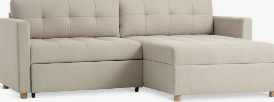 TEGLHUSECanapé convertible méridienne TEGLHUSE tissu beige-JYSK Clearance