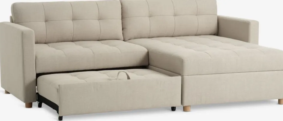TEGLHUSECanapé convertible méridienne TEGLHUSE tissu beige-JYSK Clearance
