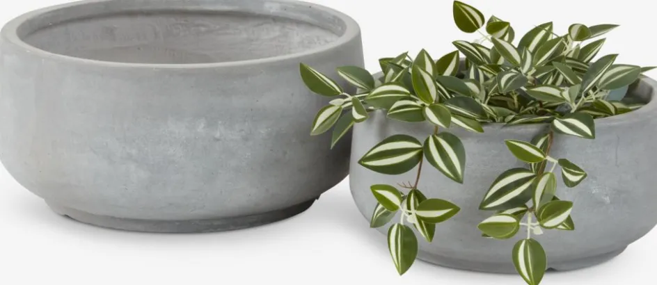 TERASSEBac à fleurs TERASSE Ø44/36 gris 2pcs/lot-JYSK Sale