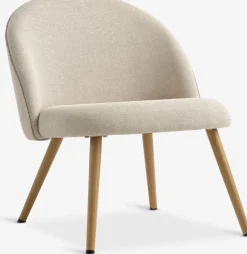 THORUPFauteuil THORUP tissu beige/coloris chêne-JYSK Clearance