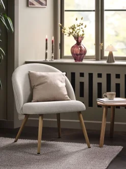 THORUPFauteuil THORUP tissu beige/coloris chêne-JYSK Clearance