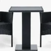 THY + AIDTTHY L60 table + 2 AIDT chaises noir-JYSK Outlet