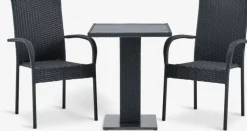 THY + GUDHJEMTHY L60 table + 2 GUDHJEM chaises noir-JYSK Sale