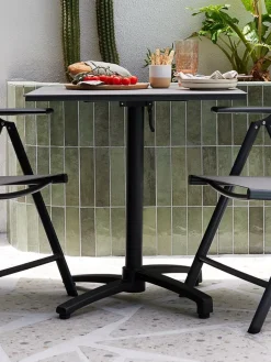 TIPMOSETable bistrot TIPMOSE l70xL70 gris-JUTLANDIA Best