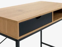 TRAPPEDALBureau TRAPPEDAL 48x95 1 tiroir coloris chêne chaud/noir-JYSK Outlet