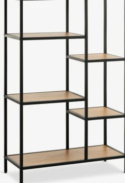 TRAPPEDALÉtagère TRAPPEDAL 5 tablettes coloris chêne chaud/noir-JYSK