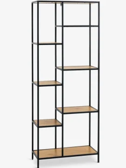 TRAPPEDALÉtagère TRAPPEDAL 7 tablettes coloris chêne chaud/noir-JYSK Online