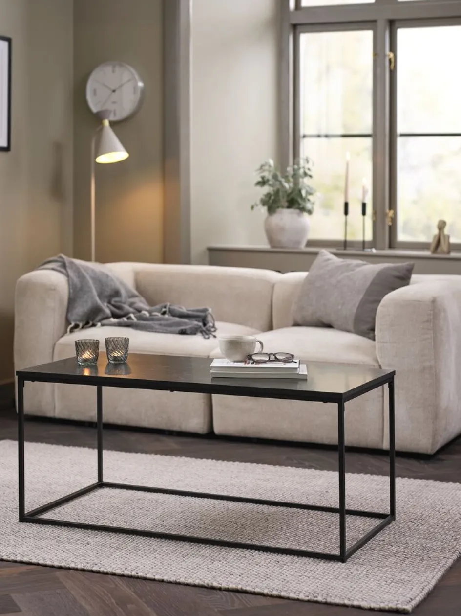 TROSTERUDTable basse TROSTERUD 50x100 coloris marbre/noir-JYSK Discount