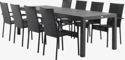 TYDAL + GUDHJEMTYDAL L208/272 table + 4 GUDHJEM chaises noir-JYSK