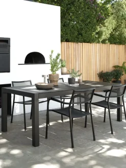 TYDAL + HEMSEDALTYDAL L208/272 table + 4 HEMSEDAL chaises noir-JUTLANDIA Clearance