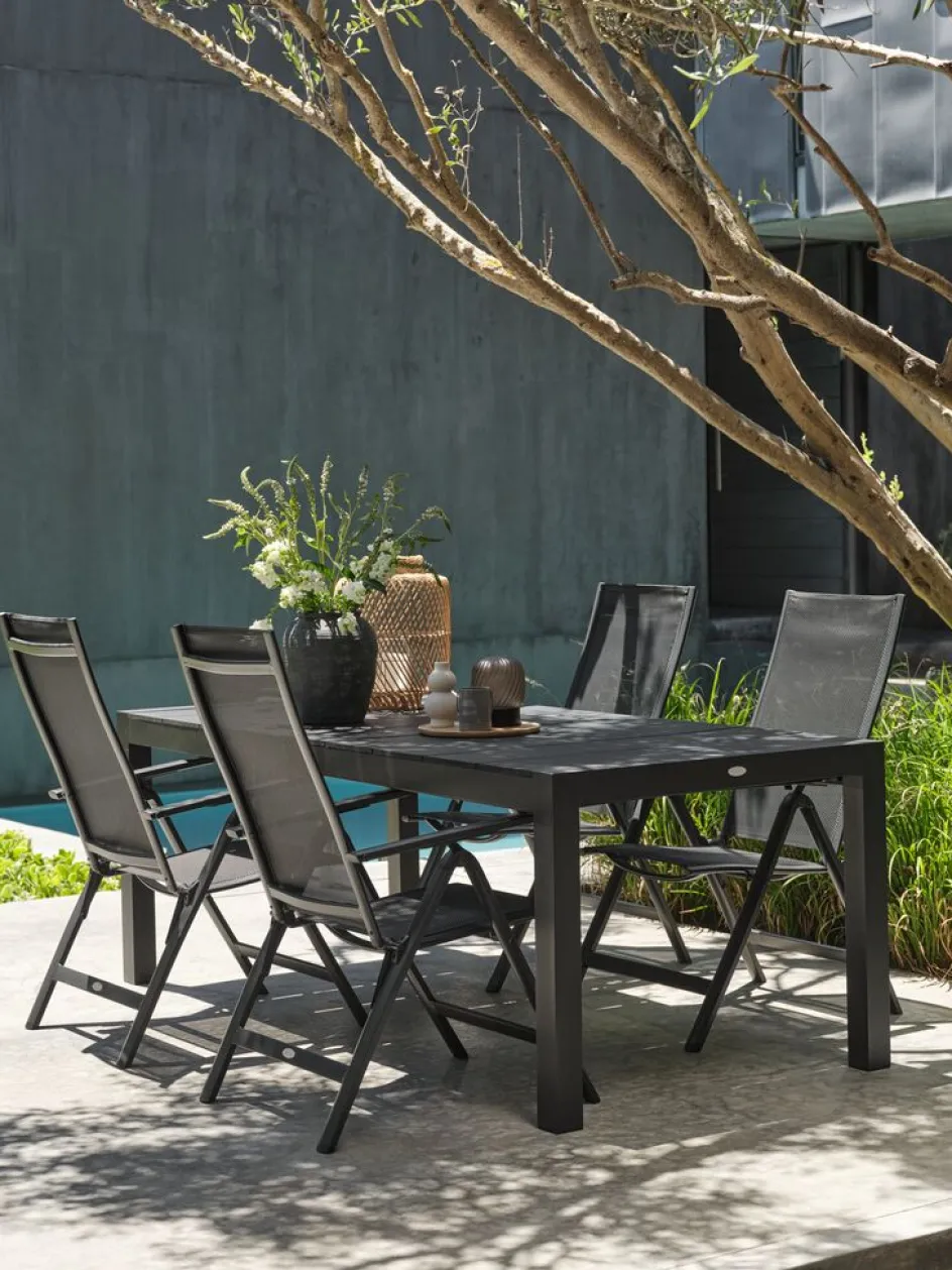TYDALTable de jardin TYDAL l95xl208/272 noir-JUTLANDIA Clearance