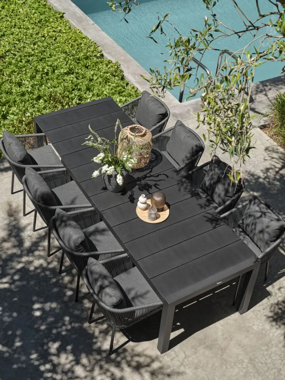 TYDALTable de jardin TYDAL l95xl208/272 noir-JUTLANDIA Clearance