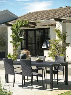 TYDALTable de jardin TYDAL l95xl208/272 noir-JUTLANDIA Clearance