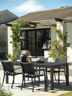 TYDALTable de jardin TYDAL l95xl208/272 noir-JUTLANDIA Clearance