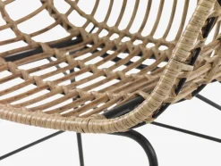 UDBYNEDER + ILDERHUSEUDBYNEDER Ø120 table teck + 4 ILDERHUSE chaises natural-JUTLANDIA Outlet