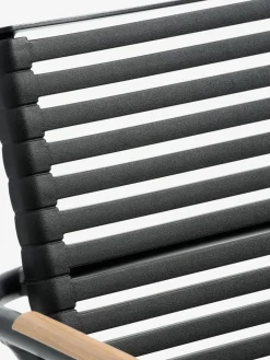 UDBYNEDER + NABEUDBYNEDER Ø120 table teck + 4 NABE chaises noir-JUTLANDIA Hot