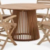UDBYNEDER + VESTERHAVETUDBYNEDER Ø120 table + 4 VESTERHAVET chaises teck-JUTLANDIA Best