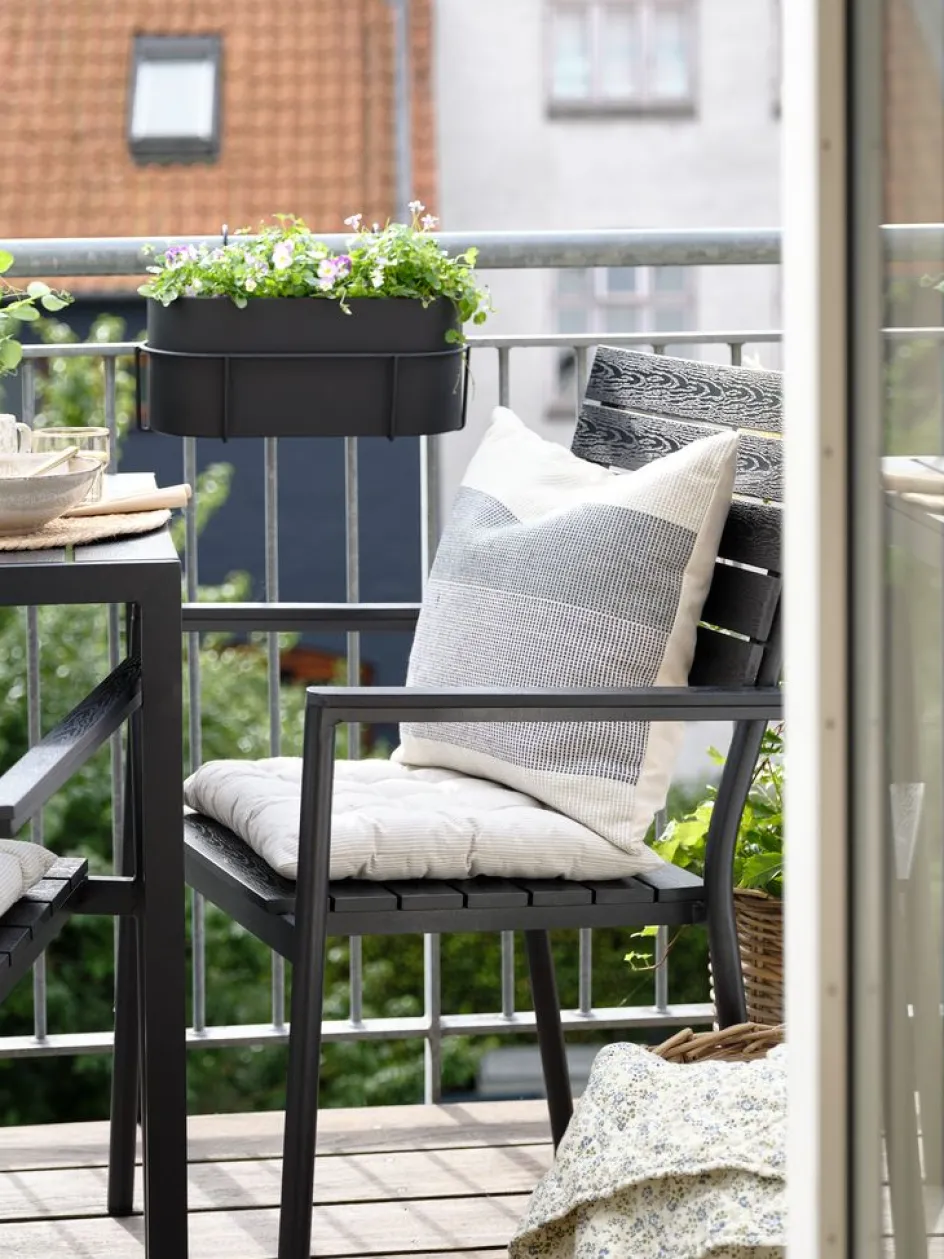 UGLEBalconnière UGLE l23xL37xH22 noir-JYSK New