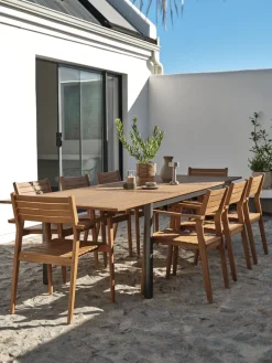 ULBJERG + HAMRAULBJERG L214/297 table + 4 HAMRA chaises eucalyptus-JUTLANDIA Discount
