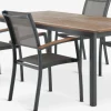 ULBJERG + SIRDALULBJERG L214/297 table eucalyptus + 4 SIRDAL chaises gris-JUTLANDIA Hot