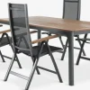 ULBJERG + SIRDALULBJERG L214/297 table eucalyptus + 4 SIRDAL chaises gris-JUTLANDIA New