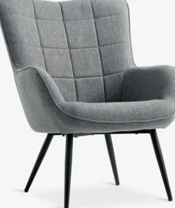 ULDUMFauteuil ULDUM tissu gris/noir-JYSK Discount