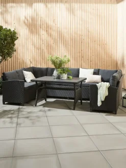 ULLEHUSEEnsemble lounge ULLEHUSE 9 personnes avec rangement noir-JYSK Discount