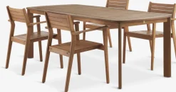 UVDAL + HAMRAUVDAL L223 table + 4 HAMRA chaises eucalyptus-JYSK Discount