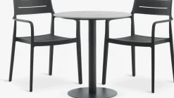 VAMDRUP + INGSTRUPVAMDRUP Ø70 table + 2 INGSTRUP chaises noir-JYSK New