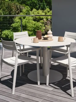 VAMDRUP + INGSTRUPVAMDRUP Ø120 table + 4 INGSTRUP chaises-JYSK Outlet