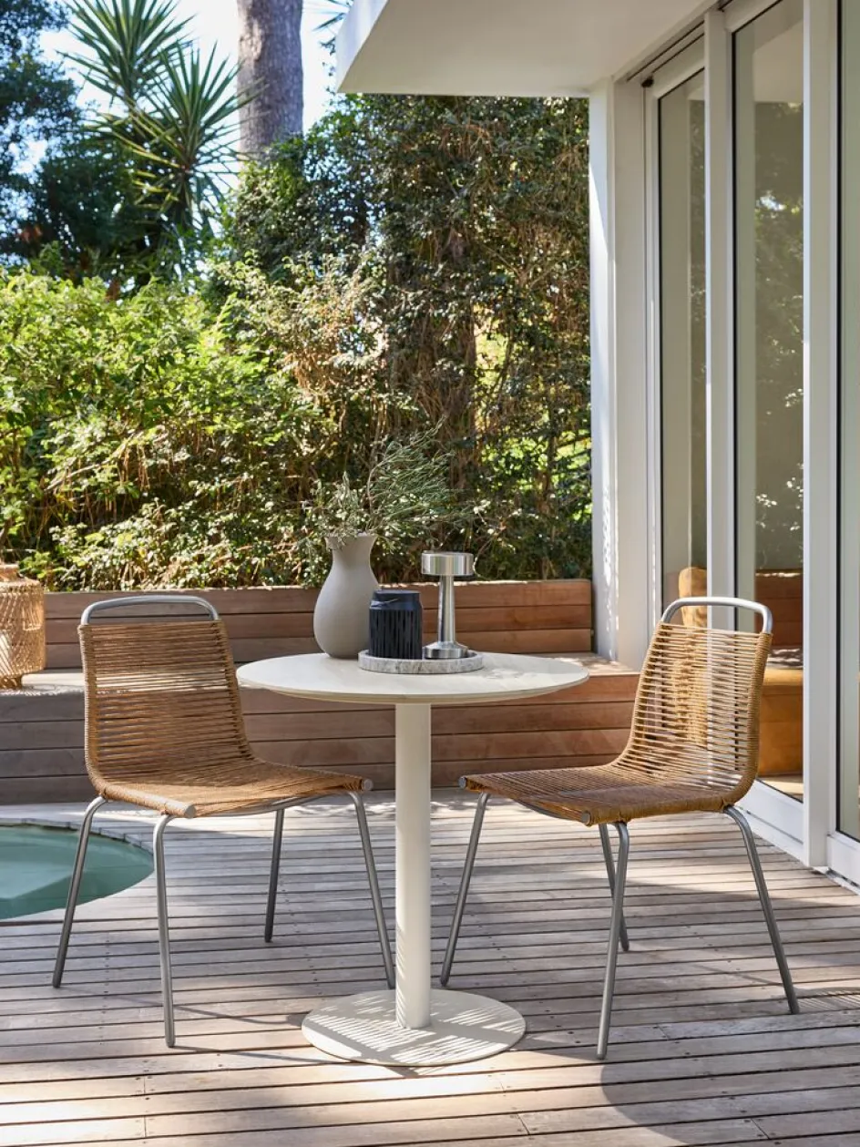 VAMDRUP + MIDDAGSBERGETVAMDRUP Ø70 table beige + 2 MIDDAGSBERGET chaises naturel-JYSK Best