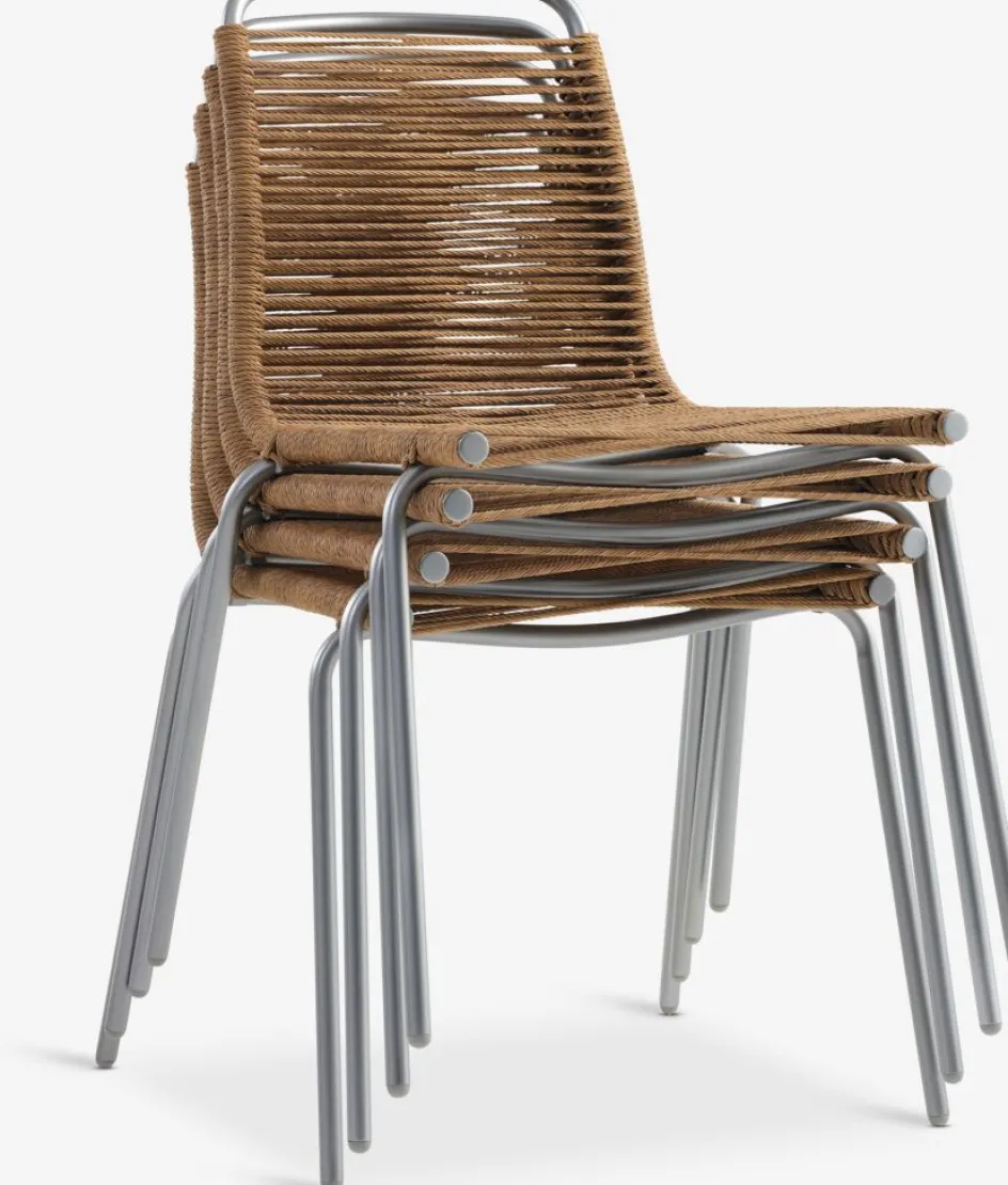 VAMDRUP + MIDDAGSBERGETVAMDRUP Ø70 table beige + 2 MIDDAGSBERGET chaises naturel-JYSK Best