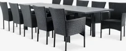 VATTRUP + AIDTVATTRUP L206/321 table + 4 AIDT chaises noir-JUTLANDIA Hot