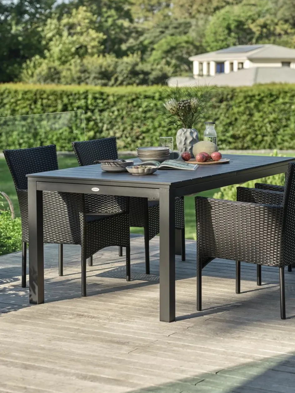 VATTRUP + AIDTVATTRUP L172/276 table + 4 AIDT chaises noir-JUTLANDIA Discount