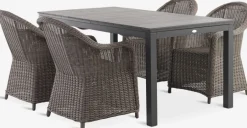 VATTRUP + GAMMELBYVATTRUP L172/276 table noir + 4 GAMMELBY chaises gris-JUTLANDIA Sale