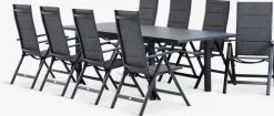 VATTRUP + MYSENVATTRUP L172/276 table noir + 4 MYSEN chaises gris-JUTLANDIA Best
