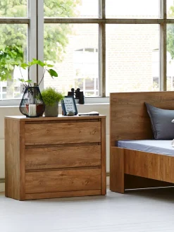 VEDDECommode 3 tiroirs VEDDE coloris chêne foncé-JYSK Discount