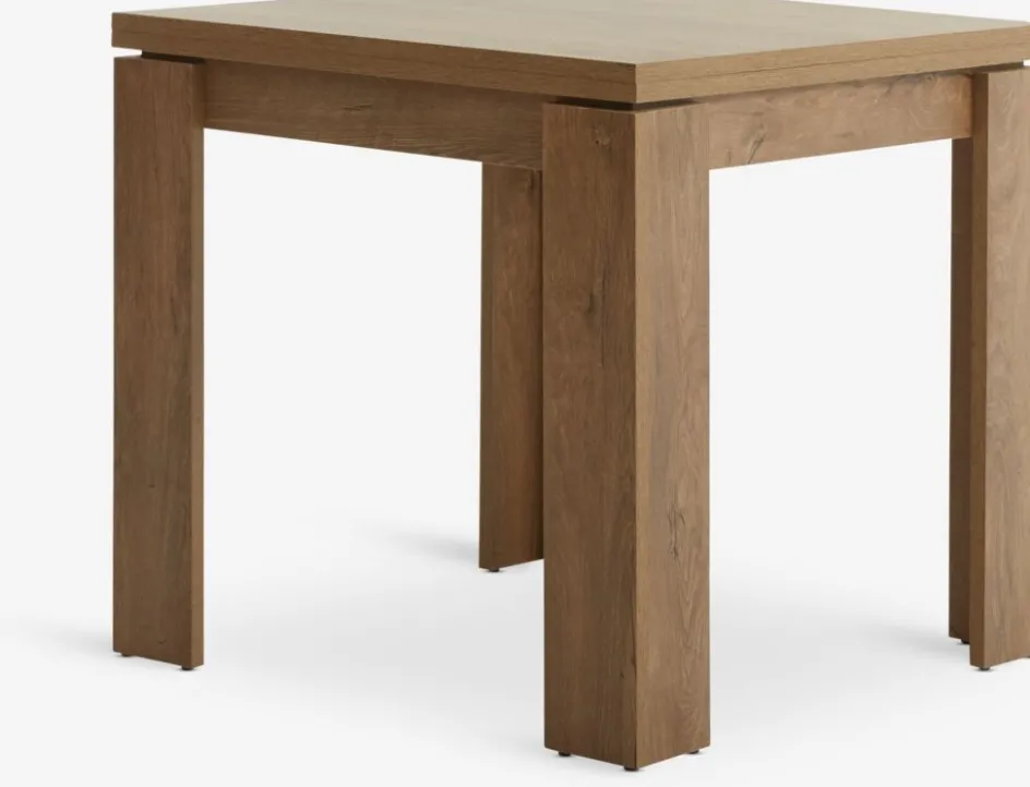 VEDDETable VEDDE 80x80/160 coloris chêne foncé-JYSK Online