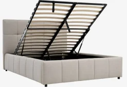 VEMMELEVCadre de lit VEMMELEV a/rangement 140x190 tissu beige-JYSK Outlet