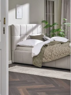 VEMMELEVCadre de lit VEMMELEV a/rangement 140x190 tissu beige-JYSK Outlet