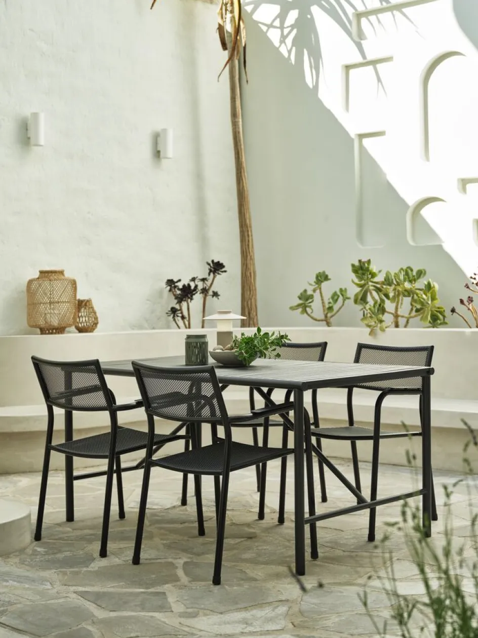 VIERLITable de jardin VIERLI l90xL149 noir-JYSK Clearance